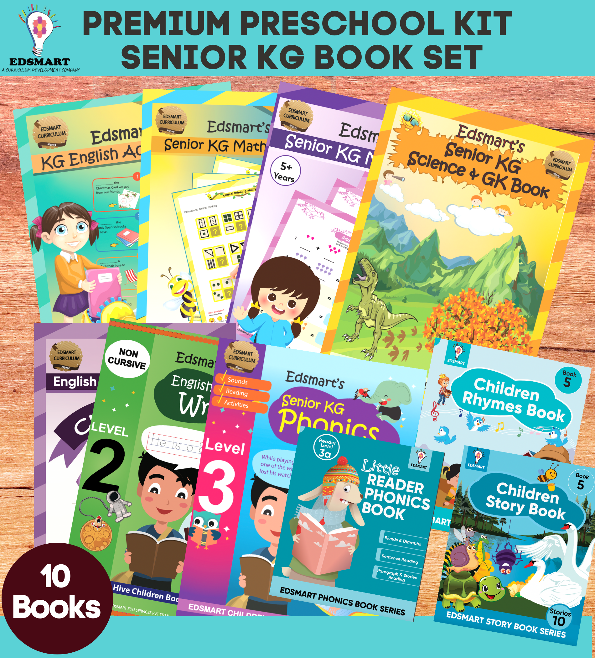 Edsmart Senior KG /UKG Preschool Books and Kit 
